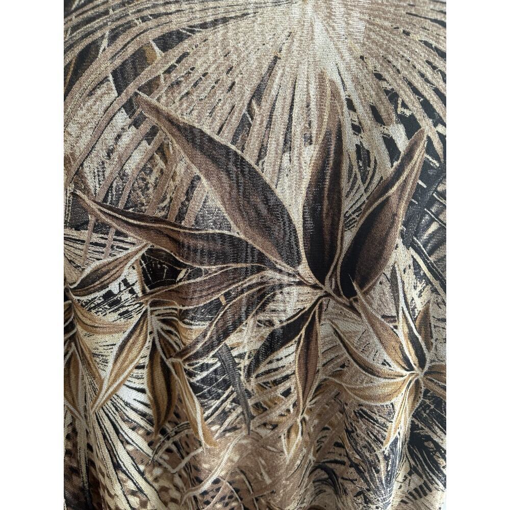 Cache Y2K  Plunge Neck Stretch Top Size L Tropical - Picture 6 of 11